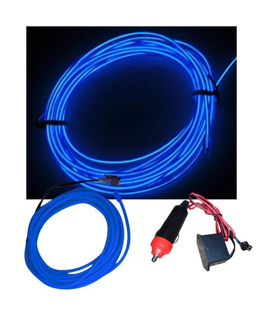 Hilo neón 3 metros 12V para coche | Hilo luminoso tipo neón decorativo | Próximamente descontinuado