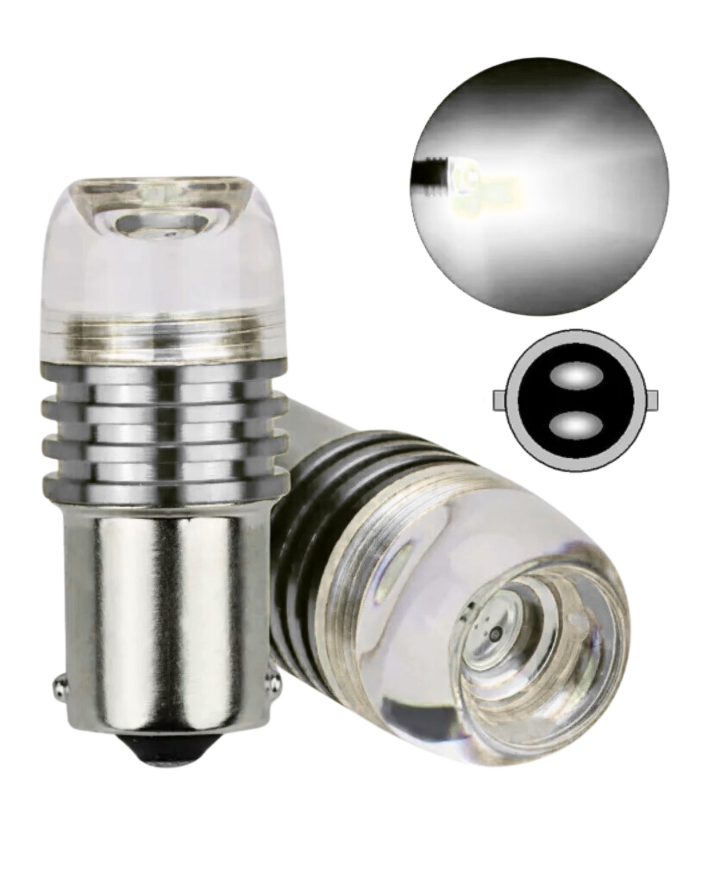 Par de Focos LED automotriz STOP | Intermitentes | Reversa | 1 polo pata pareja 1156 | 2 polos pata dispareja 1157