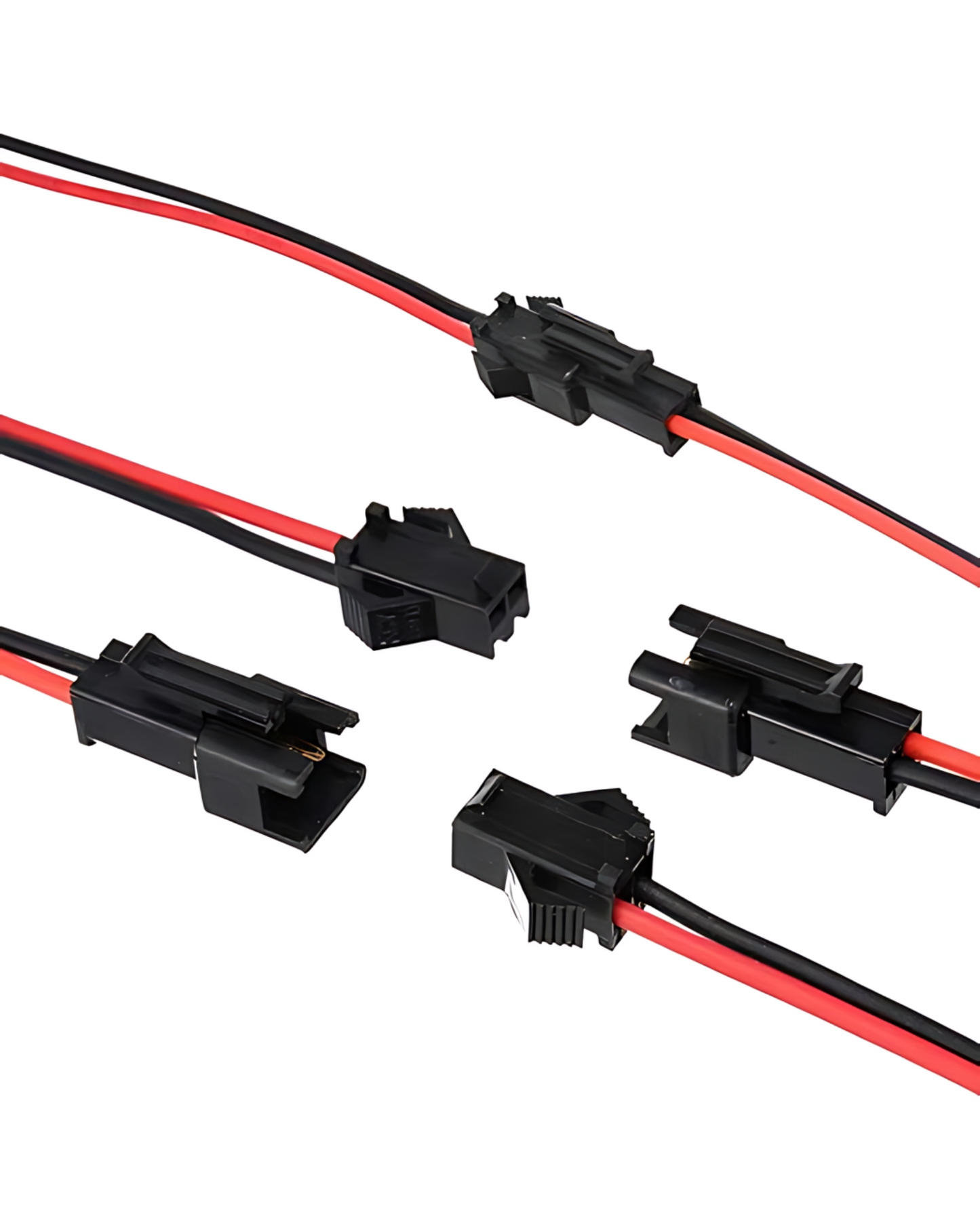 Arnés Conector 2 Pines Tira LED Macho - Hembra Universal JST | Conector rápido JST 2.54 para Tira de LED 2 cables