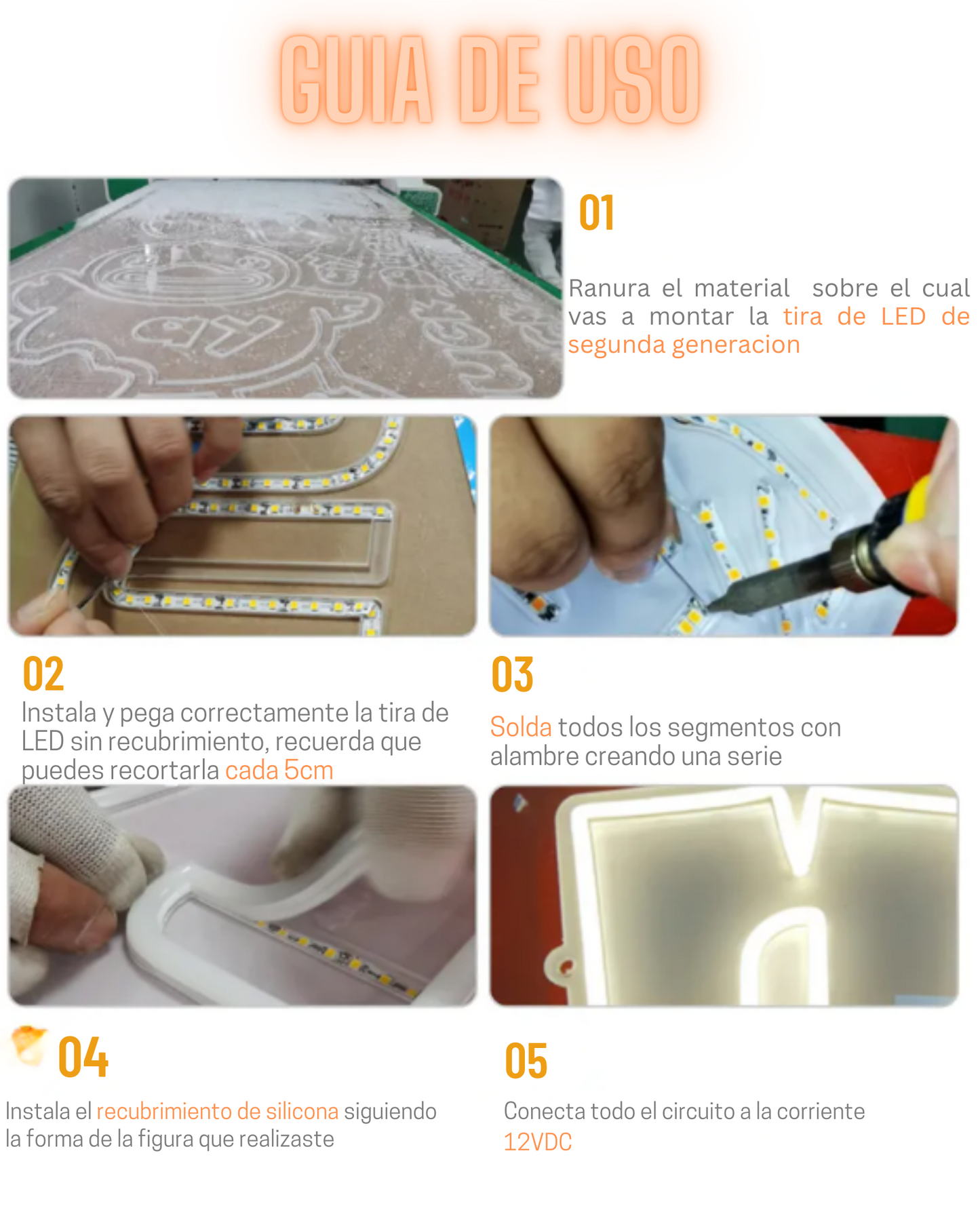 Manguera Neón LED Segunda Generación 25 metros | Tira LED Neonflex silicón separado 12VDC