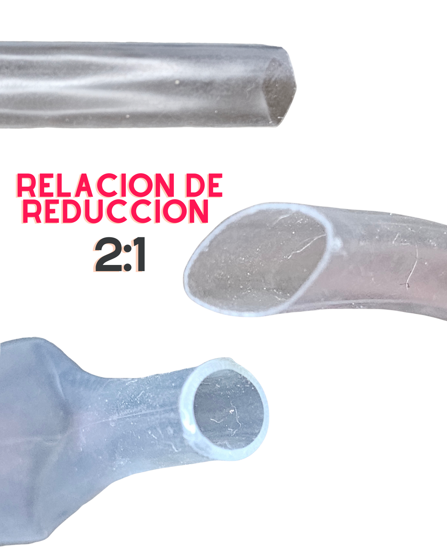 Tubo aislante eléctrico termocontractil 1 1/2" transparente | Manguera termocontraible diámetro interno 38mm | Aislante eléctrico encogible al calor