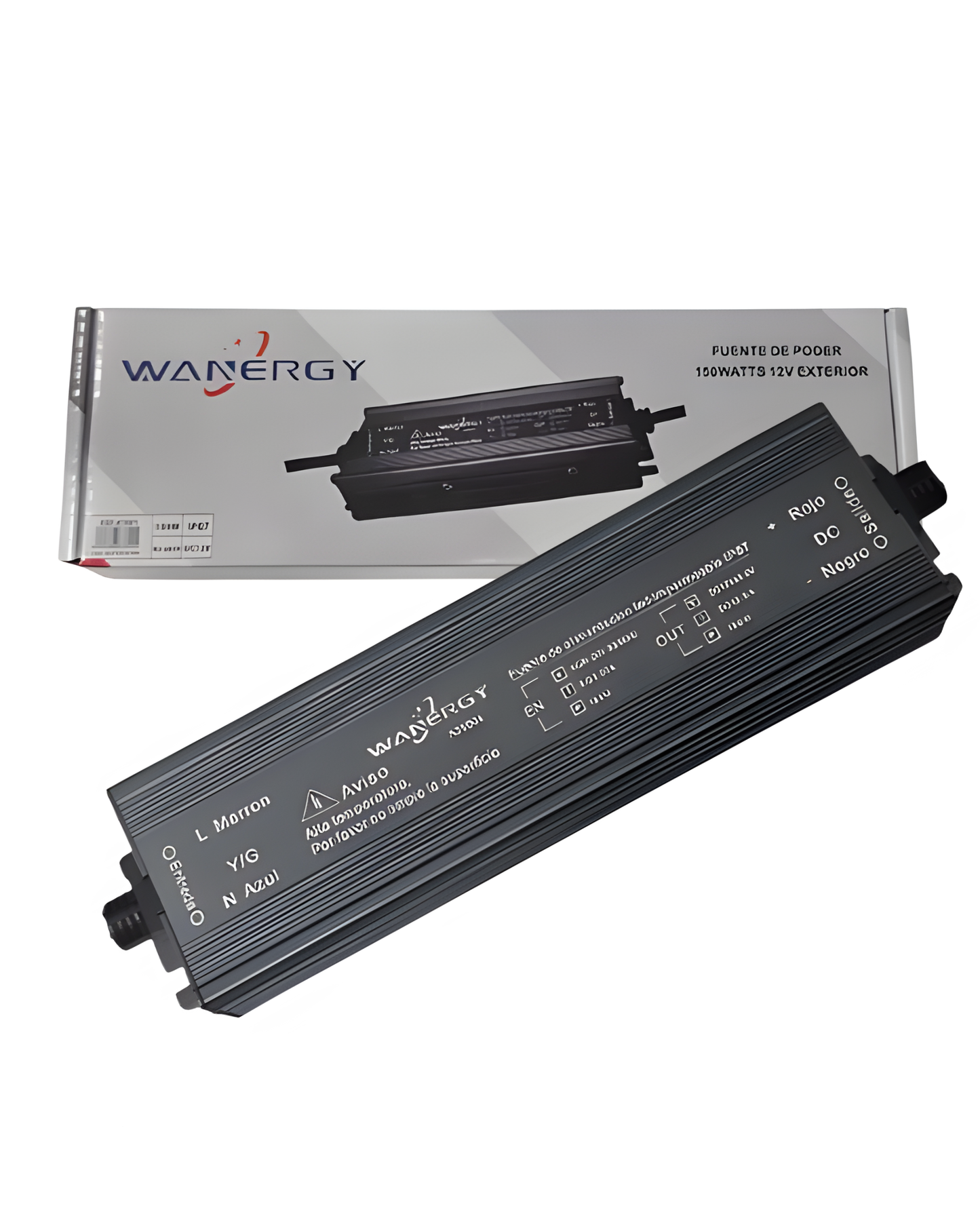 Fuente conmutada para exterior IP67 150W 110 VAC - 220 VAC | Fuente de alimentación impermeable 12V 12.5A | Wanergy 67801