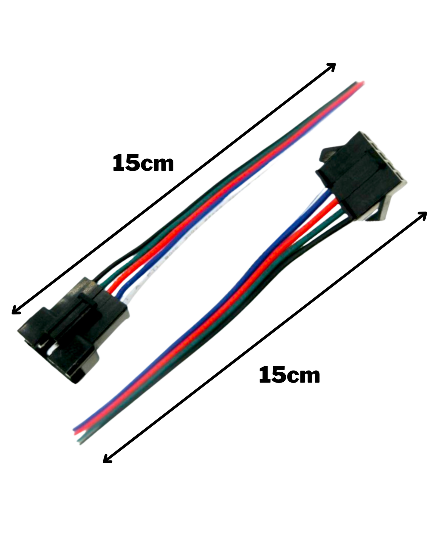 Arnés Conector RGBW 5 pines Macho - Hembra Universal JST | Conector rápido tira LED RGBW Neopixel 5 cables