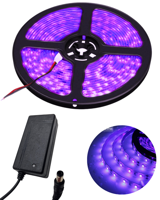 Tira de luz LED 5050 UV Ultravioleta | 12 Volts | Luz negra