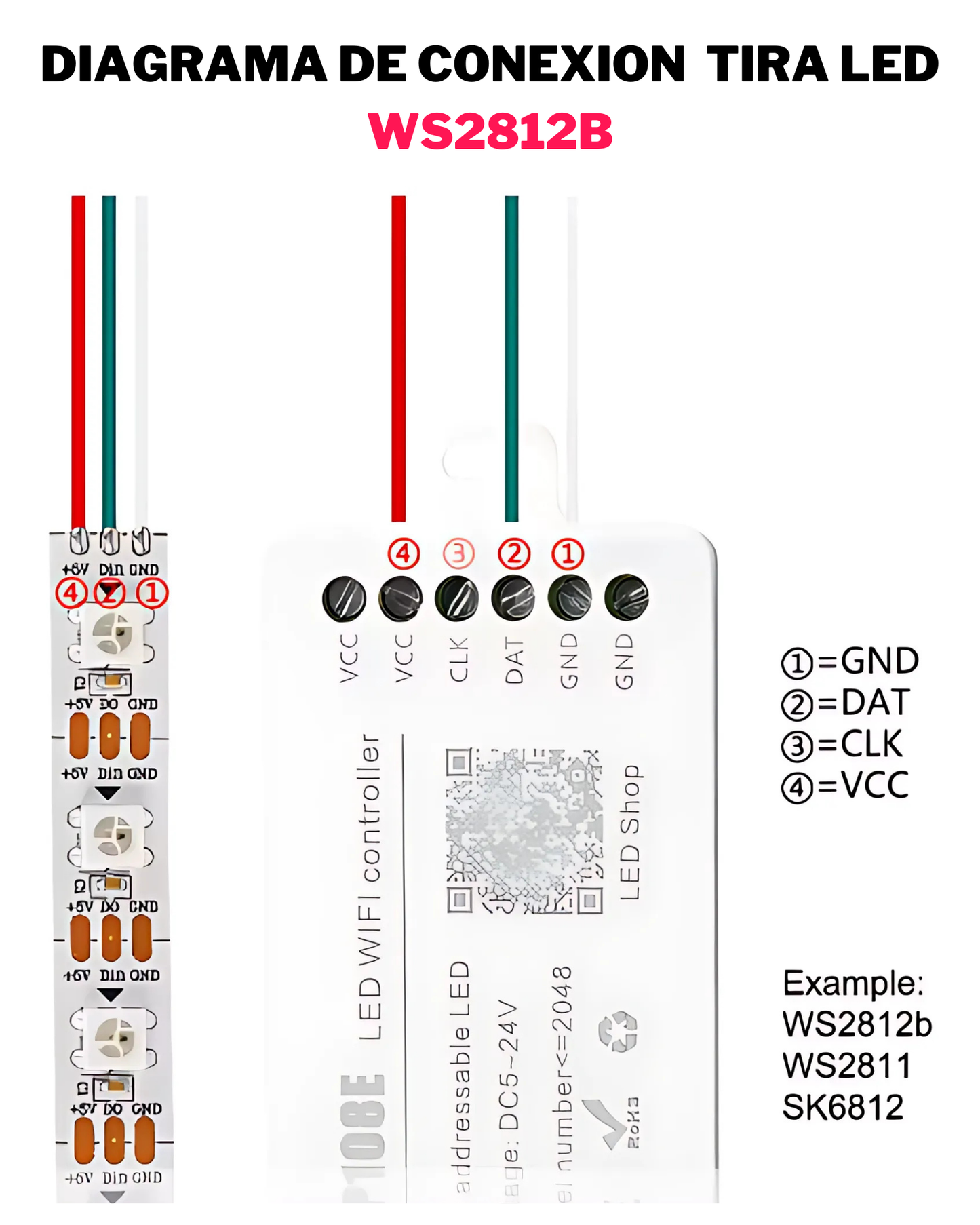 Controlador LED WIFI SP108E | Controlador WIFI para tira LED Neopixel WS2812B WS2811