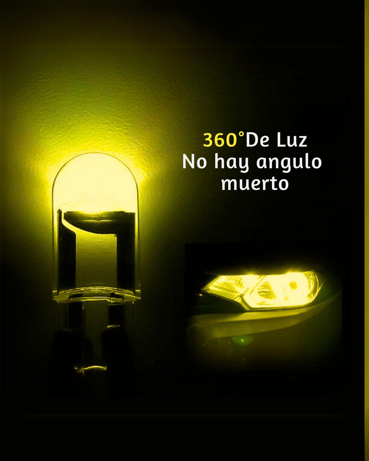 Foco LED pellizco automotriz tipo COB T10 | Foco para coche diferentes colores