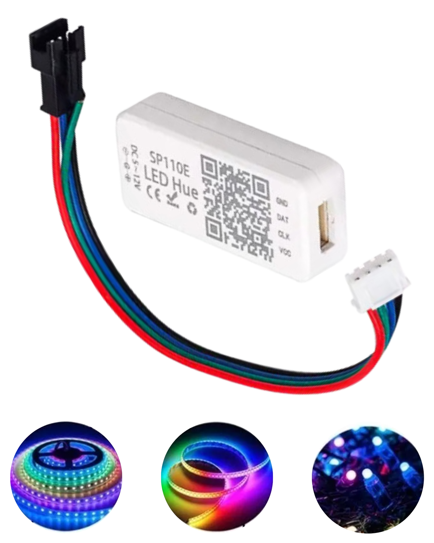 Controlador LED Bluetooth SP110E | Controlador Bluetooth para tira LED Neopixel WS2812B WS2811