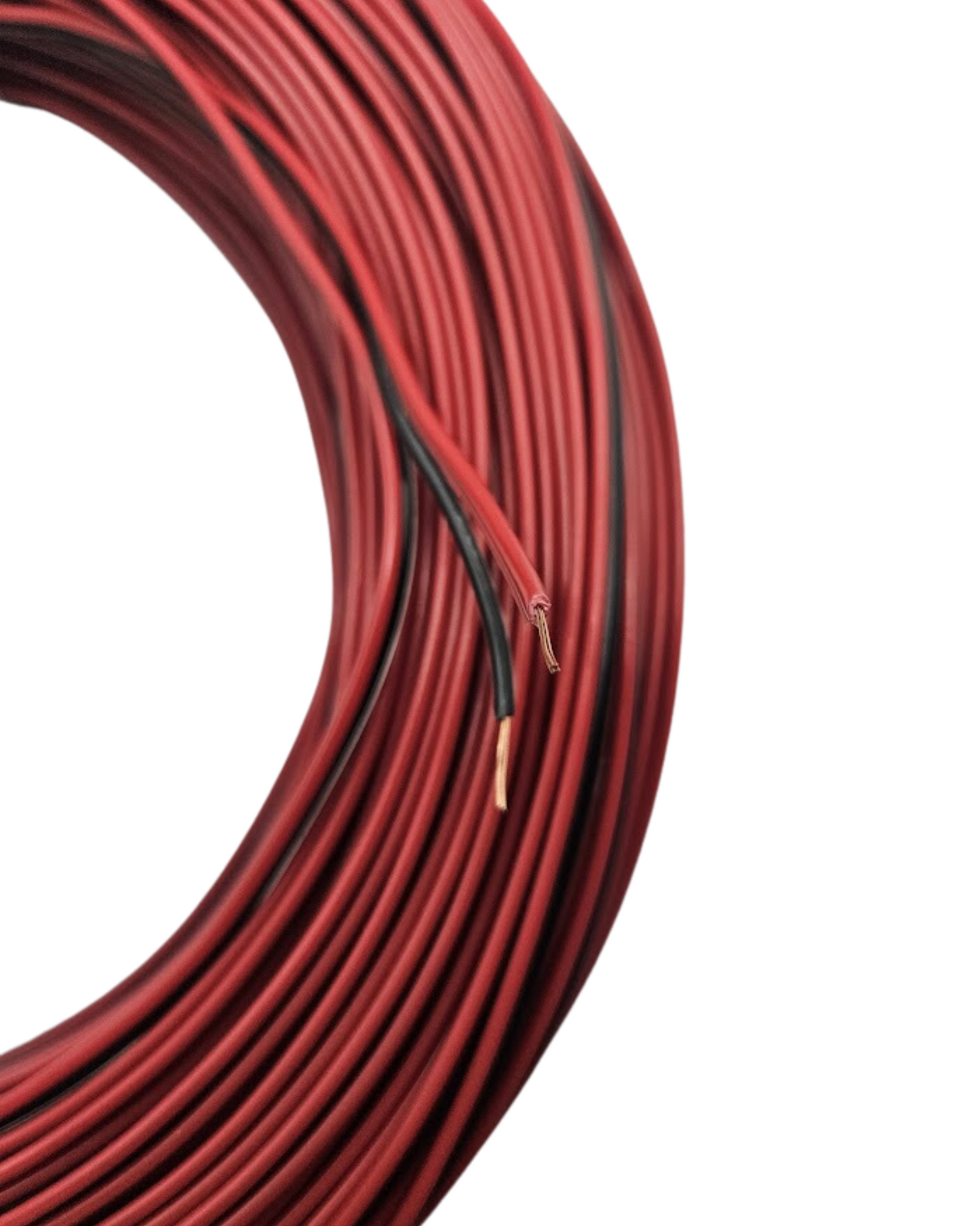 Cable bicolor calibre 22AWG 100% cobre | Cable bipolar para tira de LED | Rollo 100m KSB-22