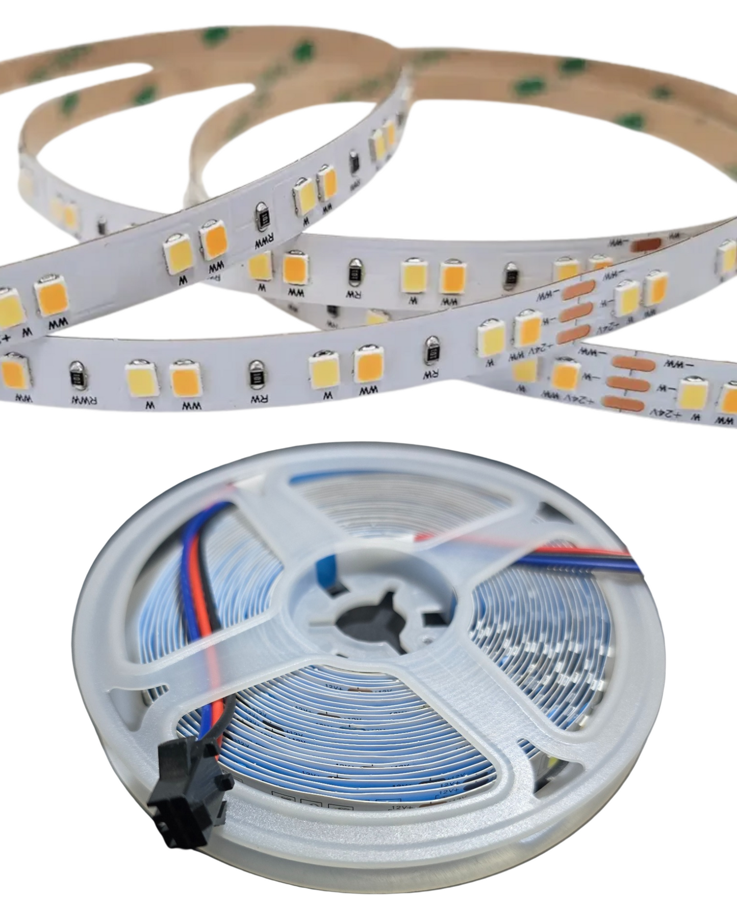 Tira LED Blanca 3 temperaturas 6500K + 3000K + 4500K | Rollo 5 metros tira LED para espejos