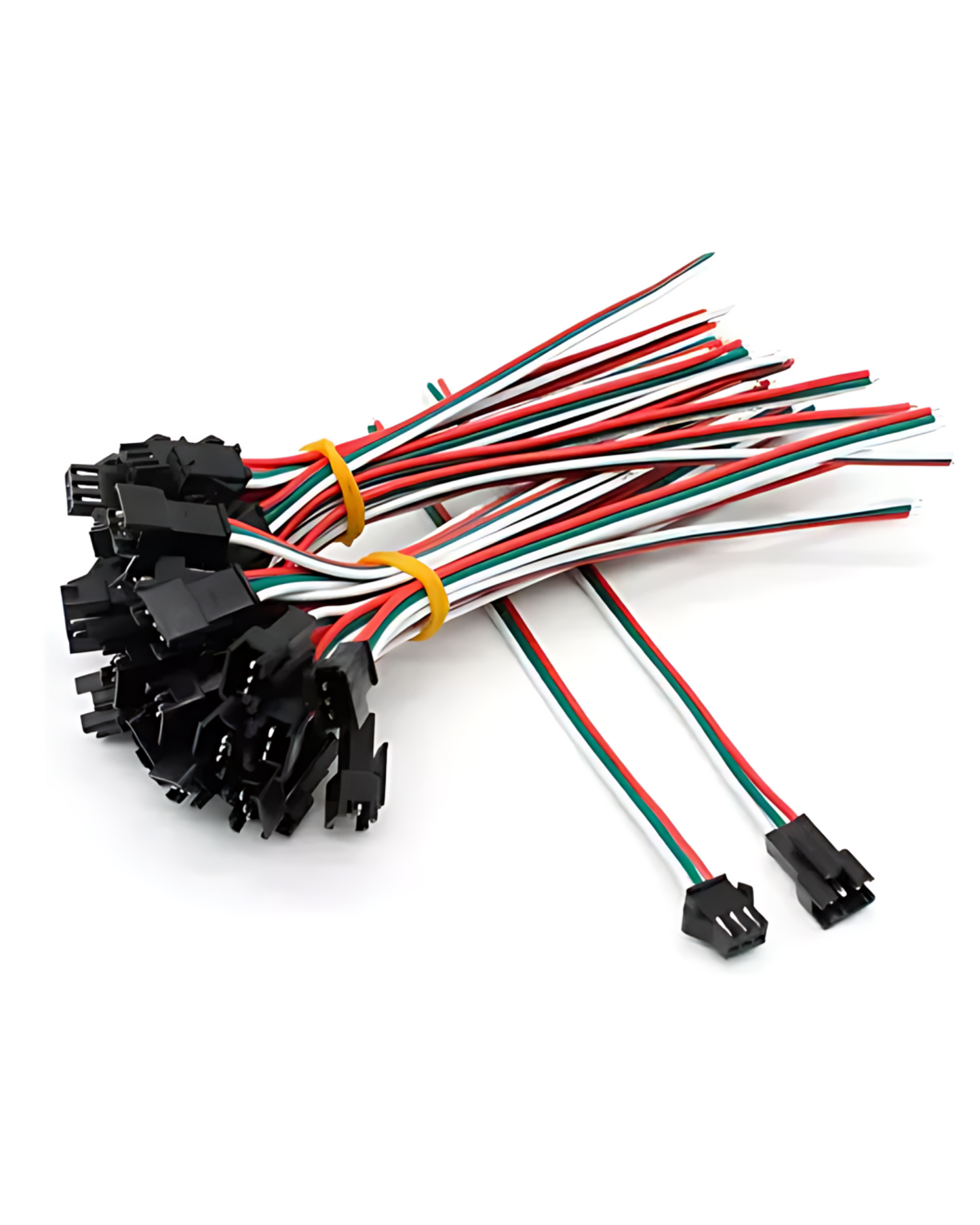 Arnés Conector 3 pines Pixel LED Macho - Hembra Universal JST | Conector rápido tira LED Neopixel WS2812B 3 cables