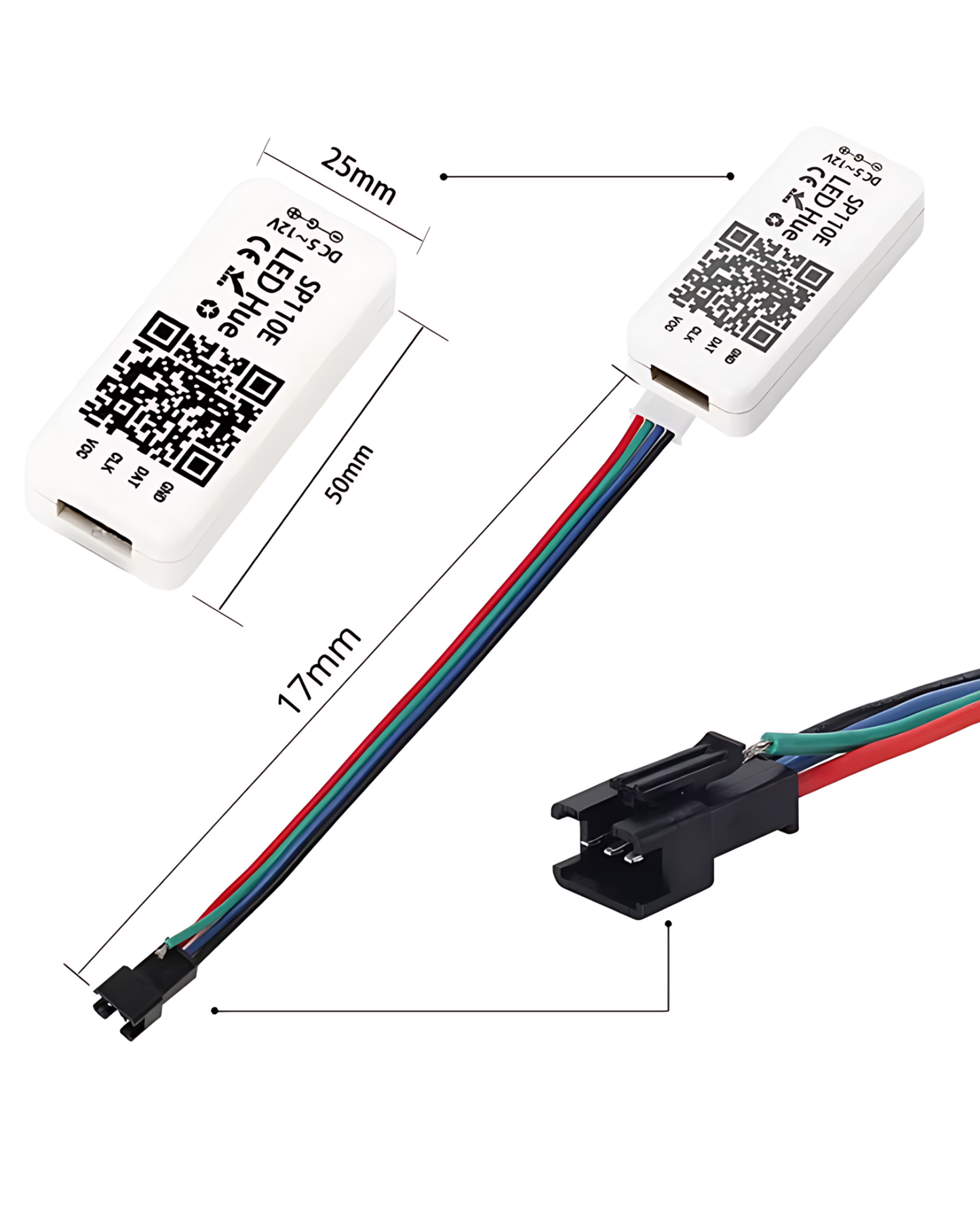 Controlador LED Bluetooth SP110E | Controlador Bluetooth para tira LED Neopixel WS2812B WS2811