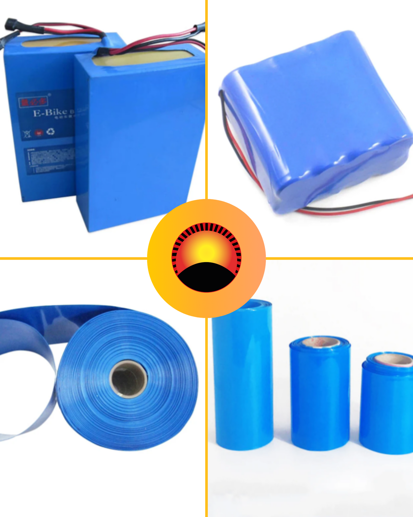 Tubo aislante termocontractil de PVC 5" | Thermofit azul PVC para baterias 18650