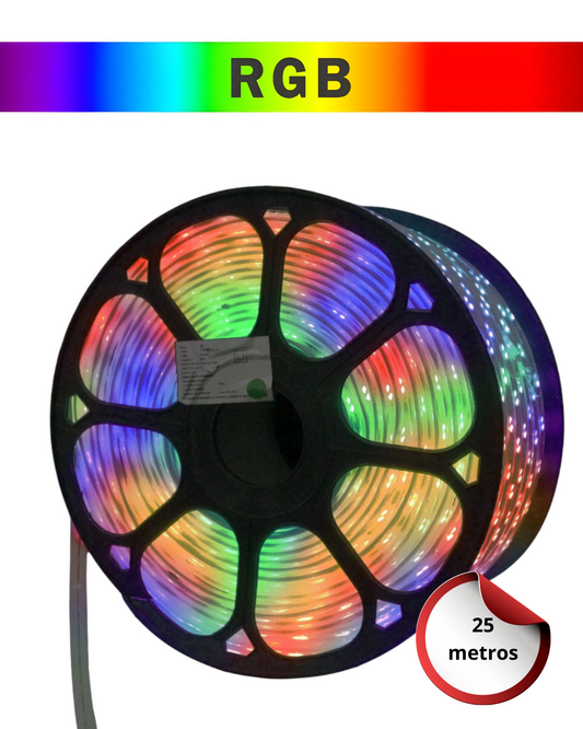 Manguera LED RGB mágica | Rollo 25 metros RGB | Diferentes cambios de colores