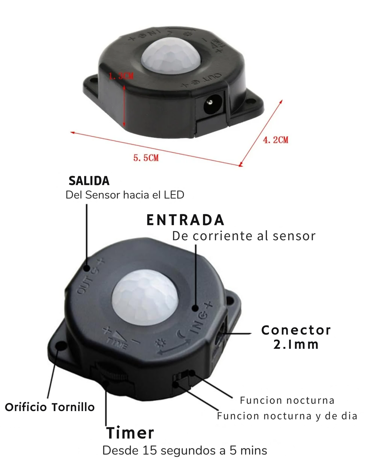 Sensor de movimiento para tiras LED | Detector movimiento para iluminación LED