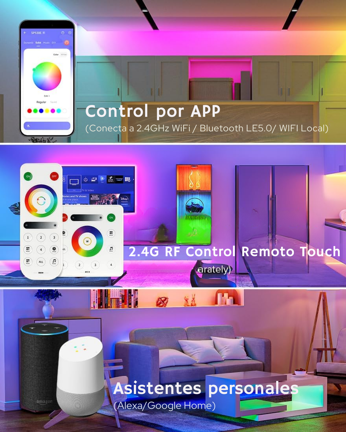 Controlador LED WIFI SP530E | Controlador tira LED Neopixel WS2812B WS2811 | Compatible con Alexa