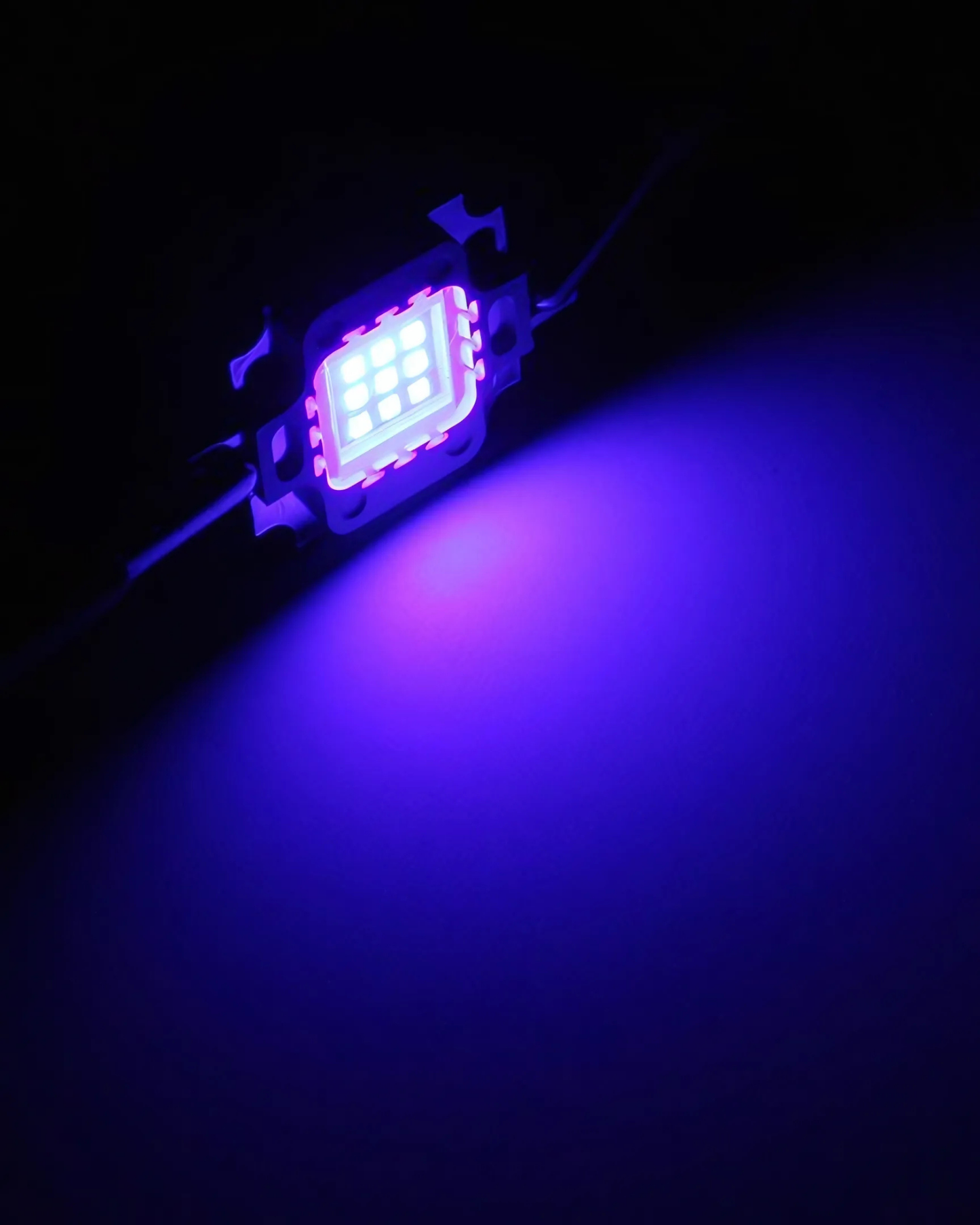Chip LED potencia UV 10W | Pastilla LED 10W ultravioleta | Lampara LED Ultravioleta secado resina