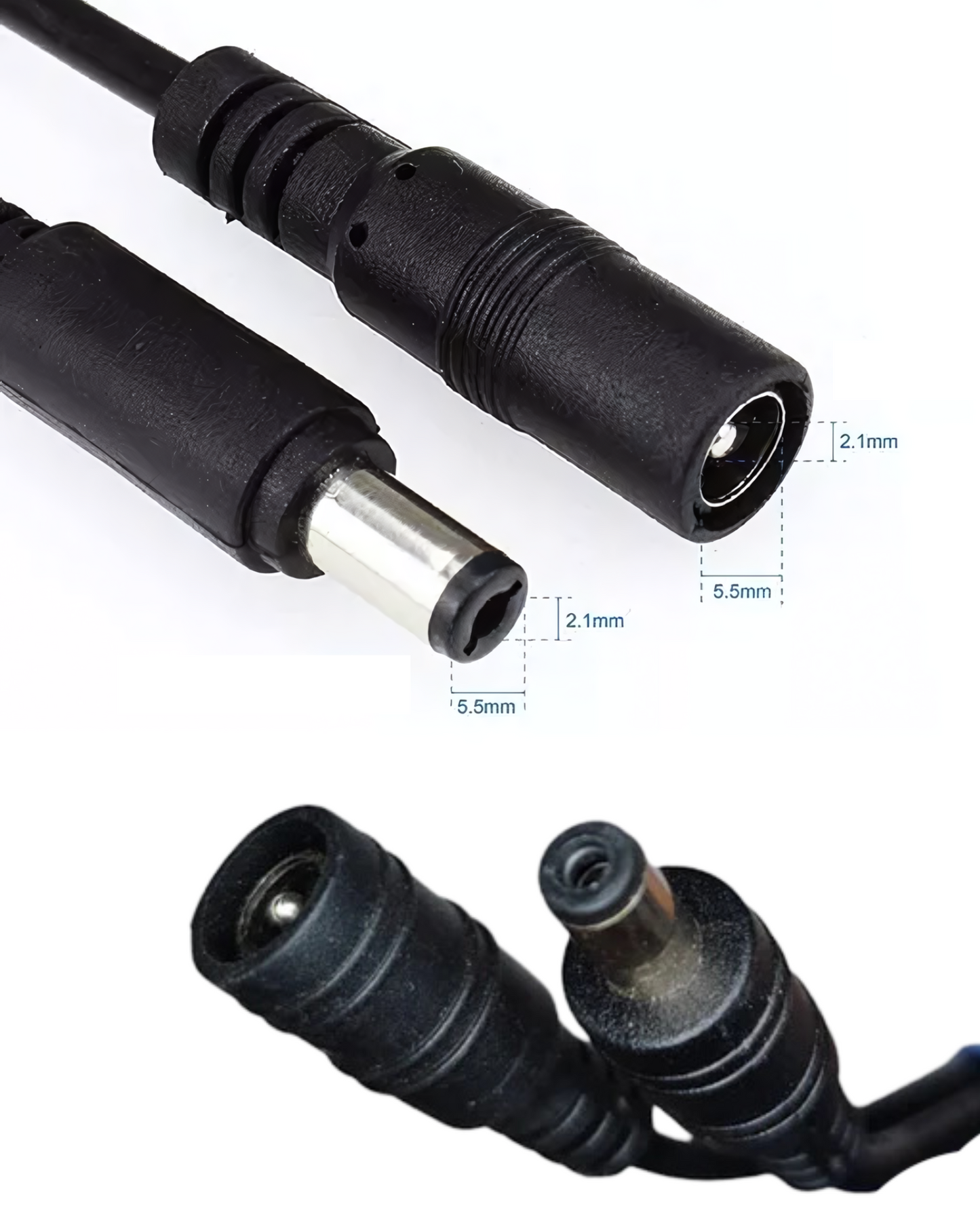 Conector de corriente 2.1mm soldable | Plug de alimentación 2.1mm | Jack 2.1mm de alimentación