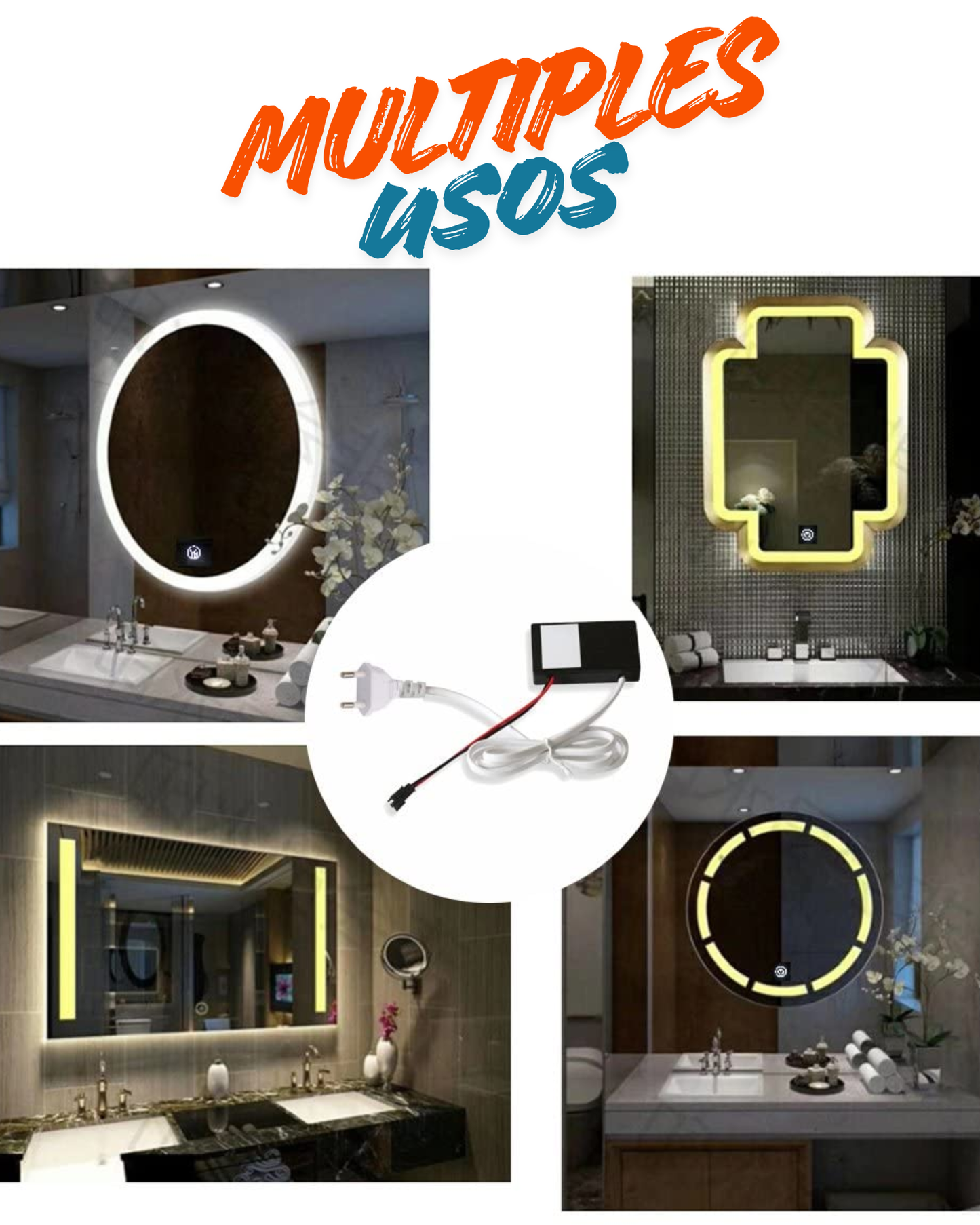 Switch touch para iluminación en espejo | Interruptor táctil para tira LED de espejo regulable