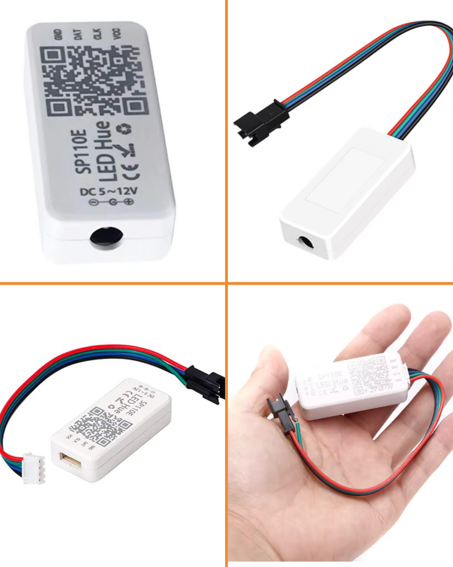 Controlador LED Bluetooth SP110E | Controlador Bluetooth para tira LED Neopixel WS2812B WS2811