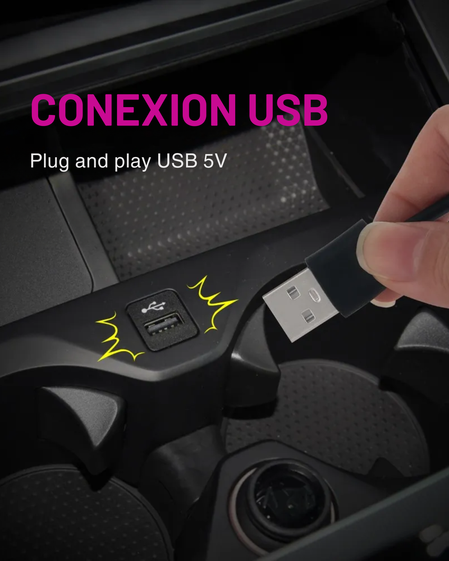 Hilo Neón RGB para coche | Hilo luminoso 3 metros con ceja para instalación | Hilo neón cambio de colores