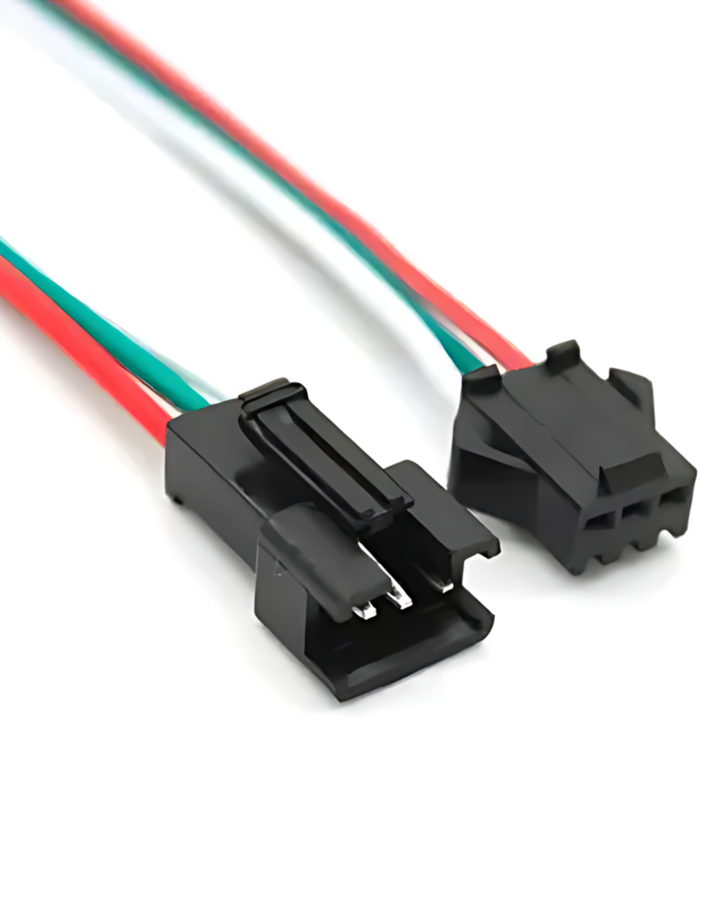 Arnés Conector 3 pines Pixel LED Macho - Hembra Universal JST | Conector rápido tira LED Neopixel WS2812B 3 cables