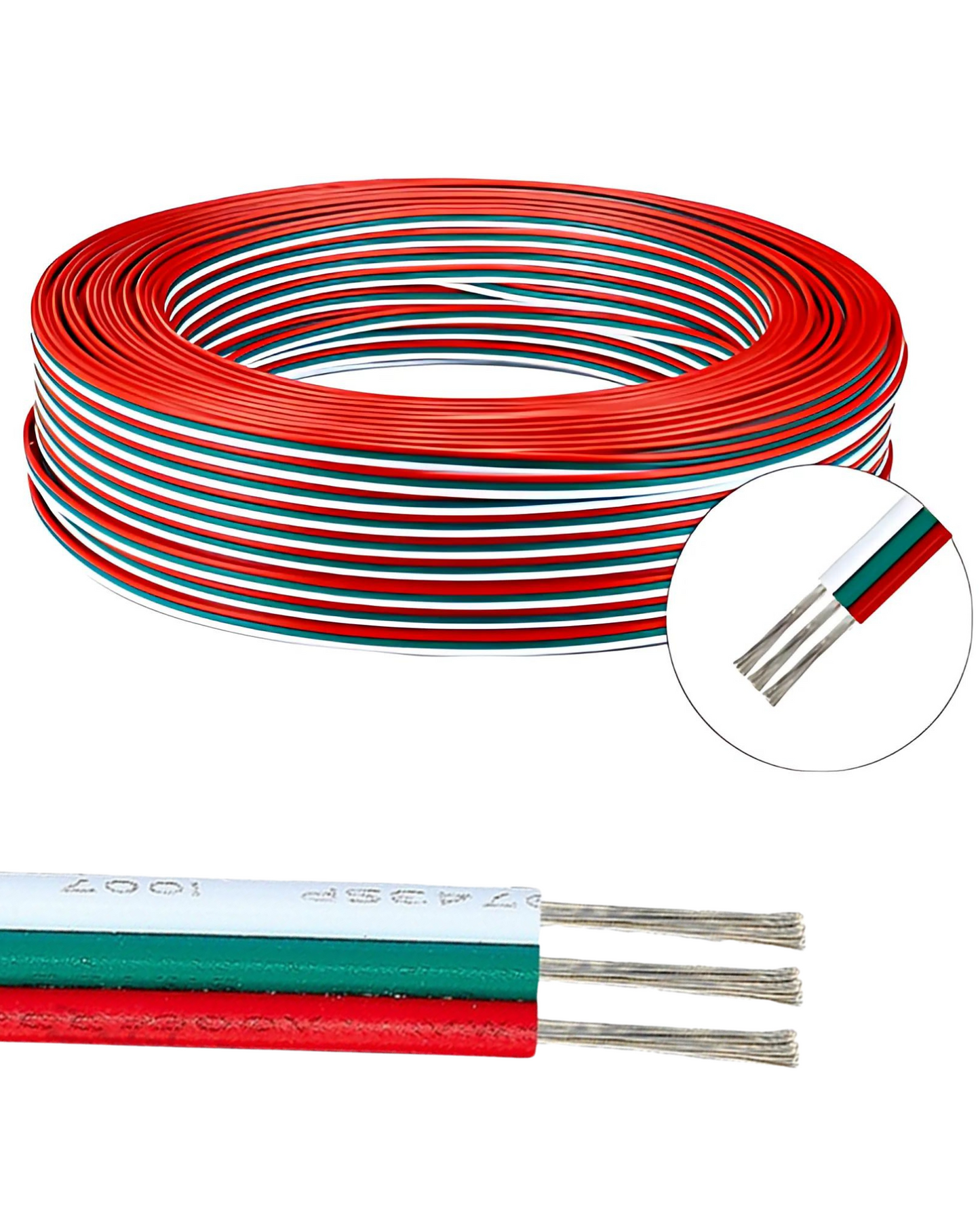 Cable para tira LED 3 hilos calibre 26AWG | Cable de 3 vías para tira LED Neopixel - Pixel LED