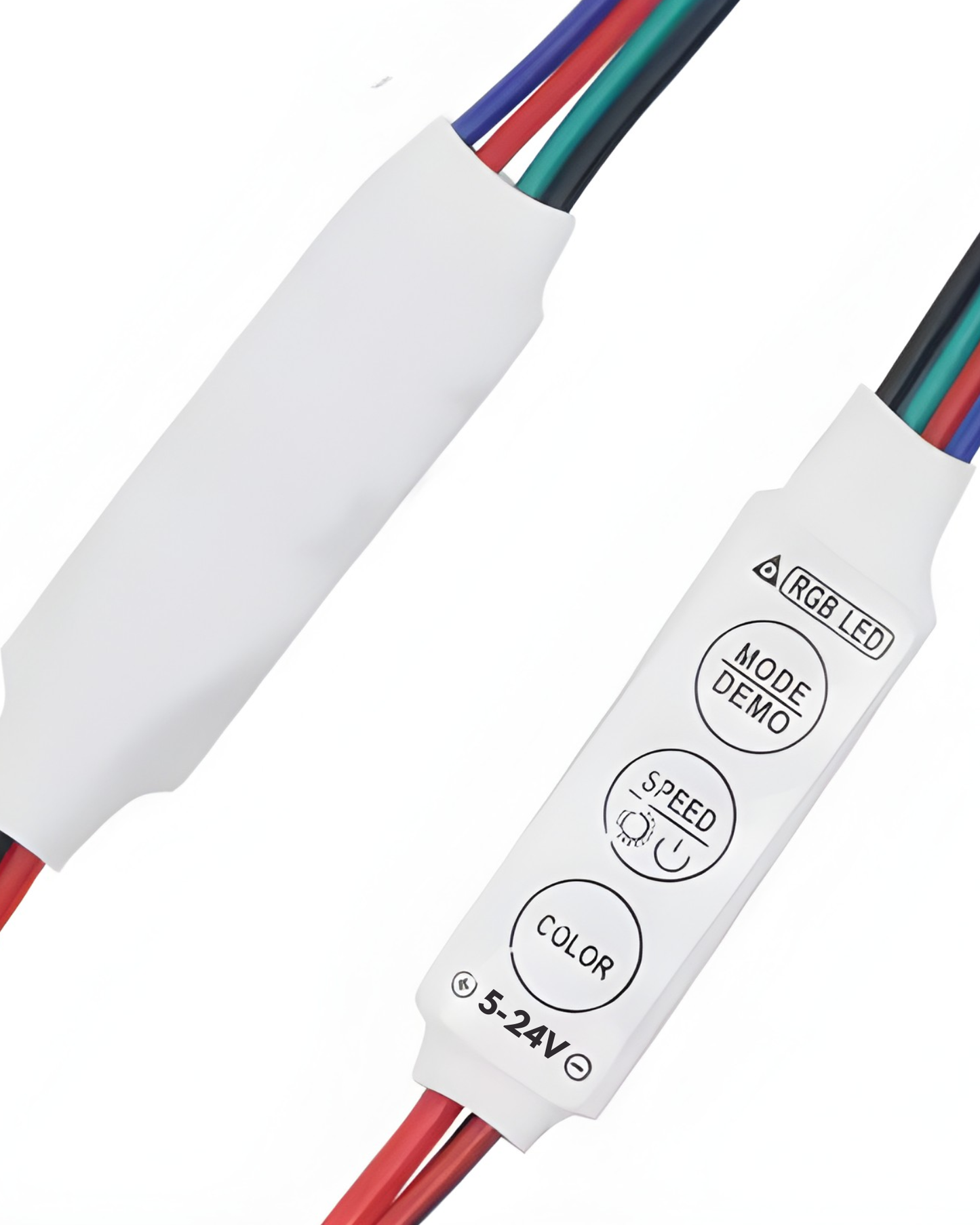 Dimmer destellador para tira de LED RGB | Control manual regulador 4 cables RGB 5 a 24V DC