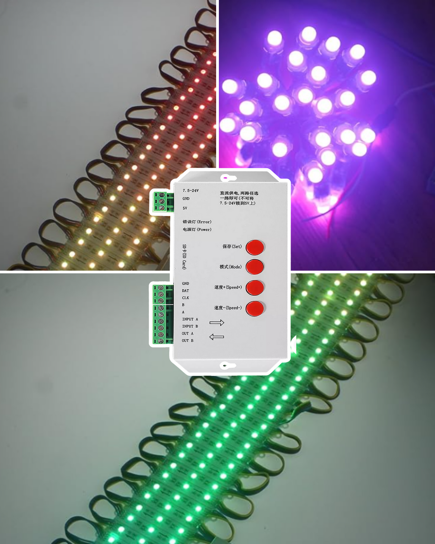 Controlador LED T-1000S | Controlador para tira LED Neopixel WS2812B WS2811