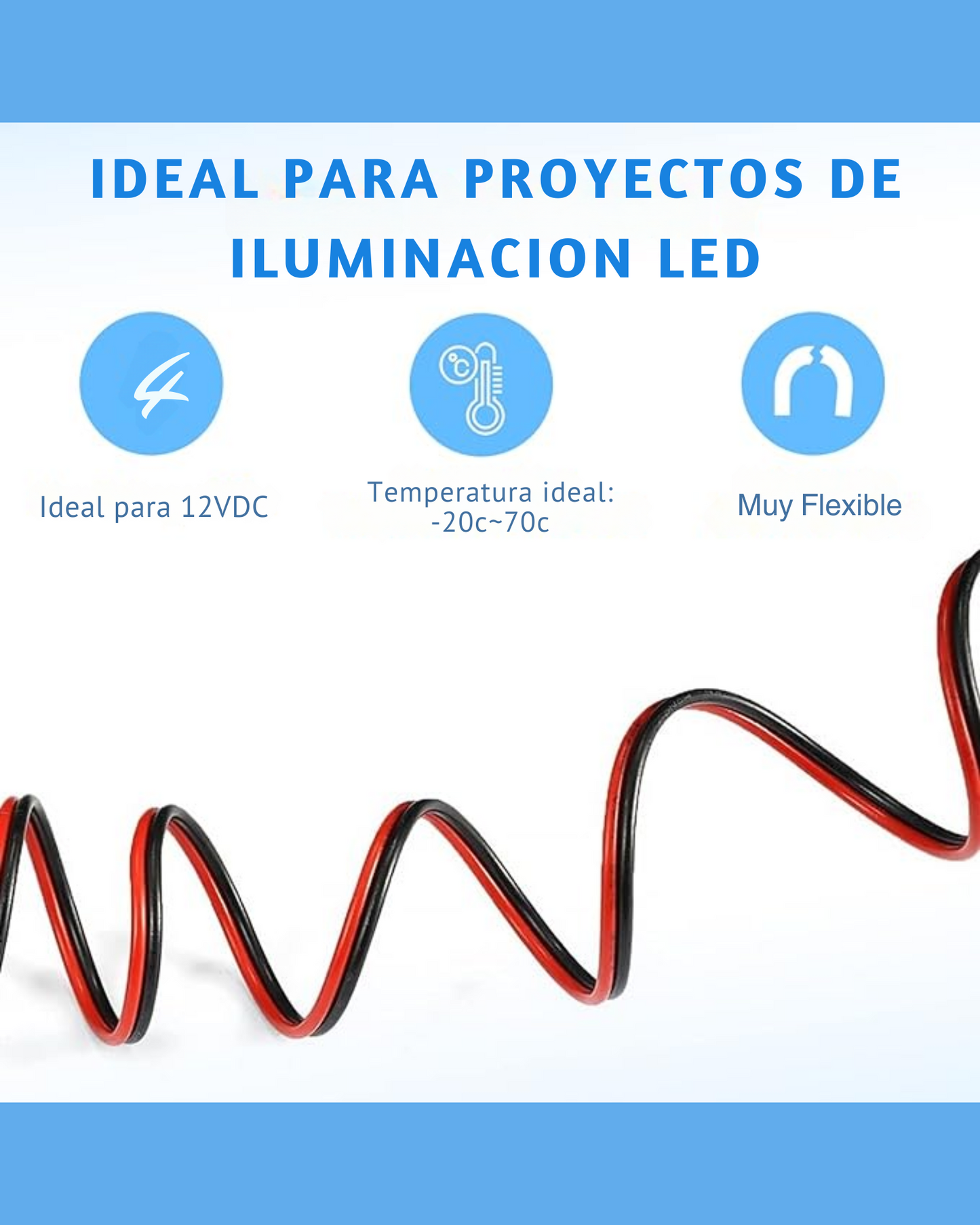 Arnés Conector 2 Pines Tira LED Macho - Hembra Universal JST | Conector rápido JST 2.54 para Tira de LED 2 cables