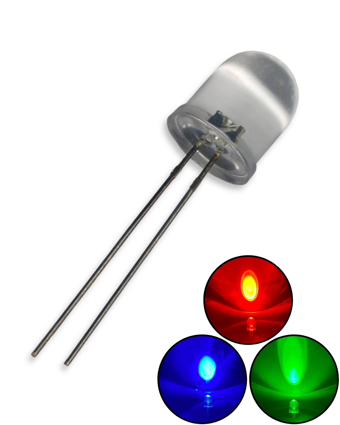 Diodo LED 10mm Camaleón RGB | LED Jumbo Destello RGB