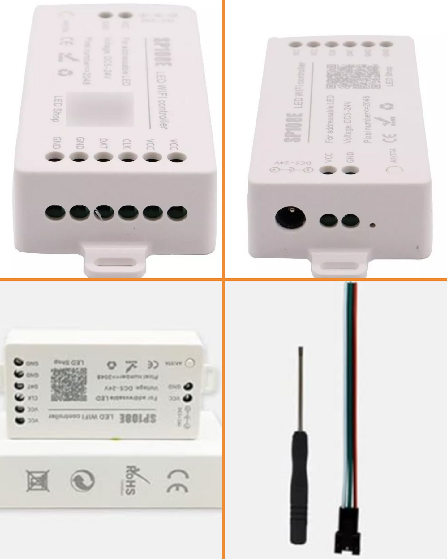 Controlador LED WIFI SP108E | Controlador WIFI para tira LED Neopixel WS2812B WS2811