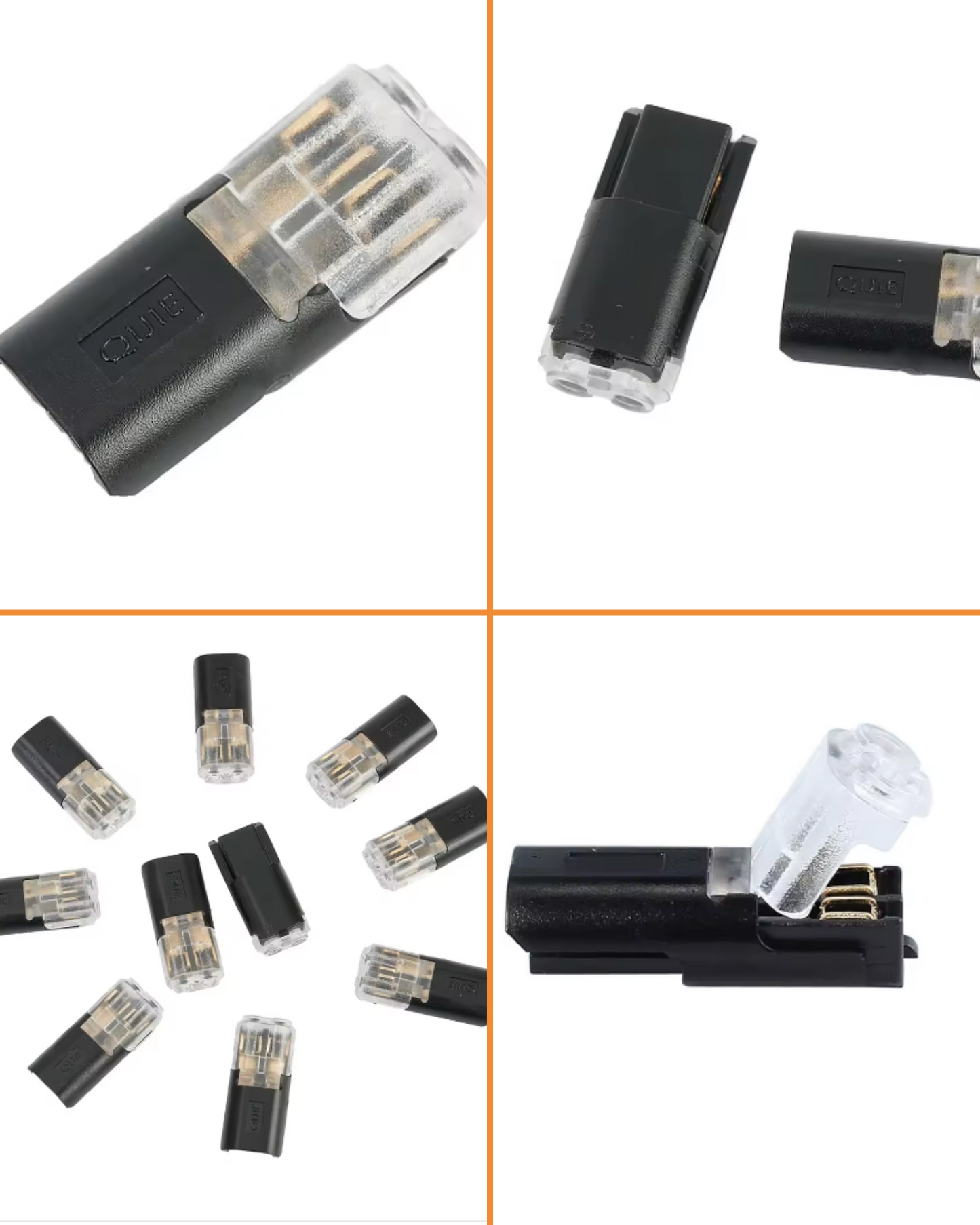 Conector eléctrico rápido de presión | Par de Terminales de cable rápido sin soldadura tipo arnes