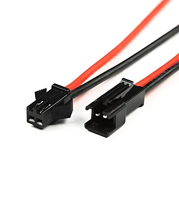 Arnés Conector 2 Pines Tira LED Macho - Hembra Universal JST | Conector rápido JST 2.54 para Tira de LED 2 cables