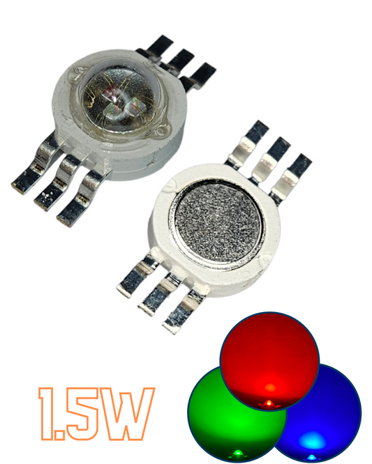 Chip LED de potencia 1.5W RGB 6 pines | Pastilla LED RGB | Próximamente descontinuado