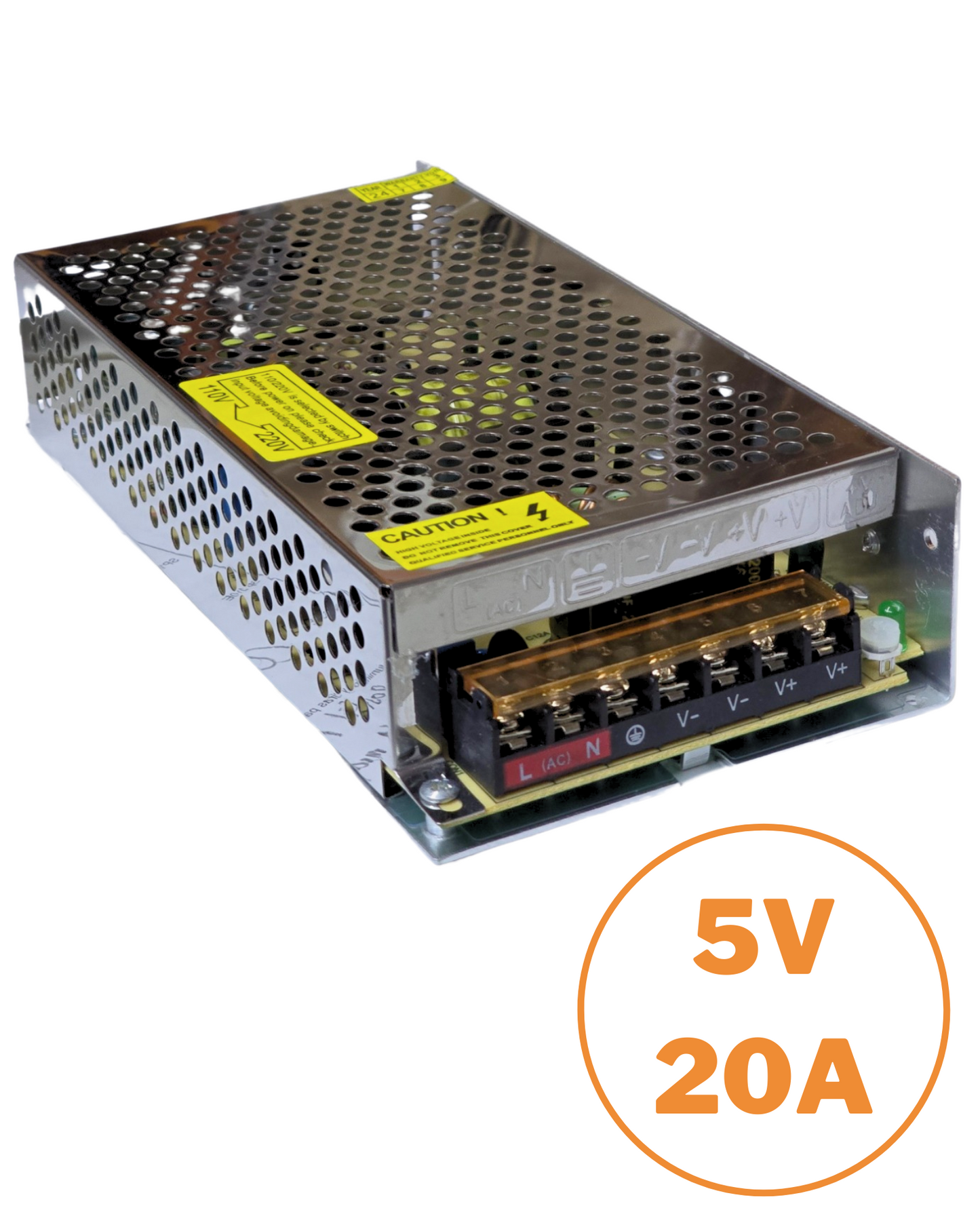 Fuente conmutada 100W 5V 20A | Fuente de alimentación 110 VAC - 220 VAC