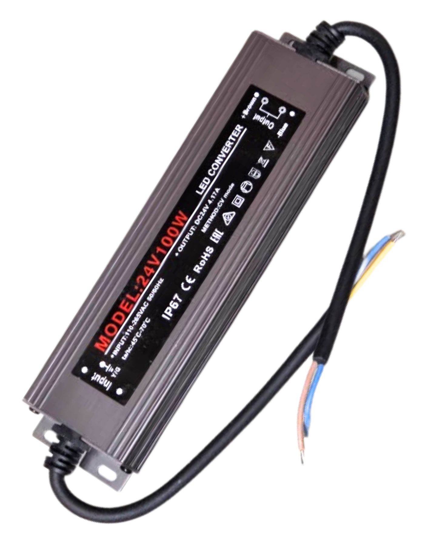Fuente conmutada para exterior IP67 24V 100W 110 VAC - 220 VAC | Fuente de alimentación impermeable