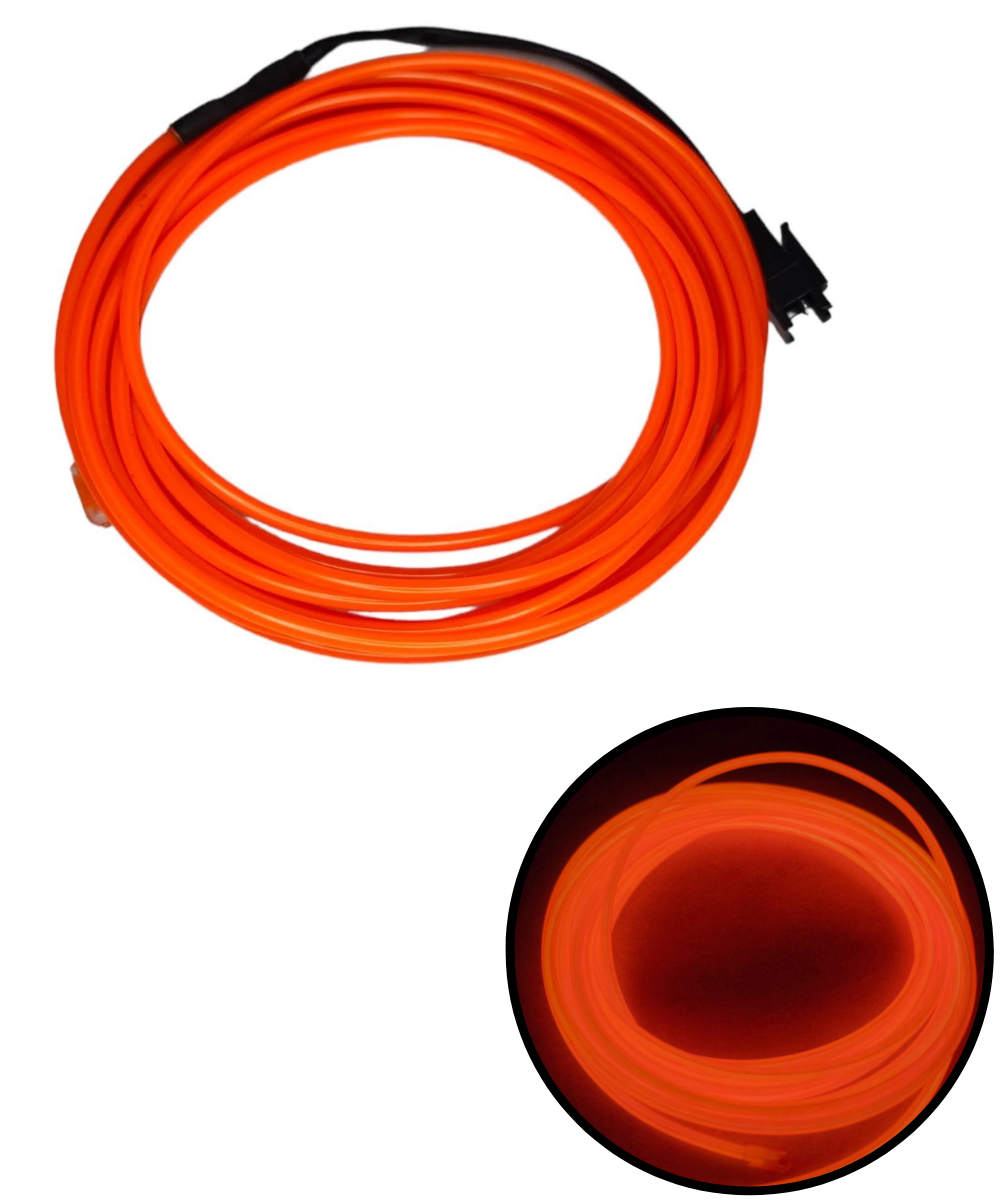 Hilo neón 3 metros 12V para coche | Hilo luminoso tipo neón decorativo | Próximamente descontinuado