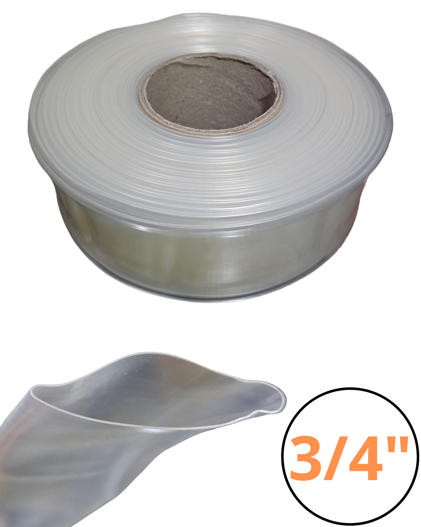 Tubo aislante eléctrico termocontractil 3/4" transparente | Manguera termocontraible diámetro interno 19mm | Aislante eléctrico encogible al calor