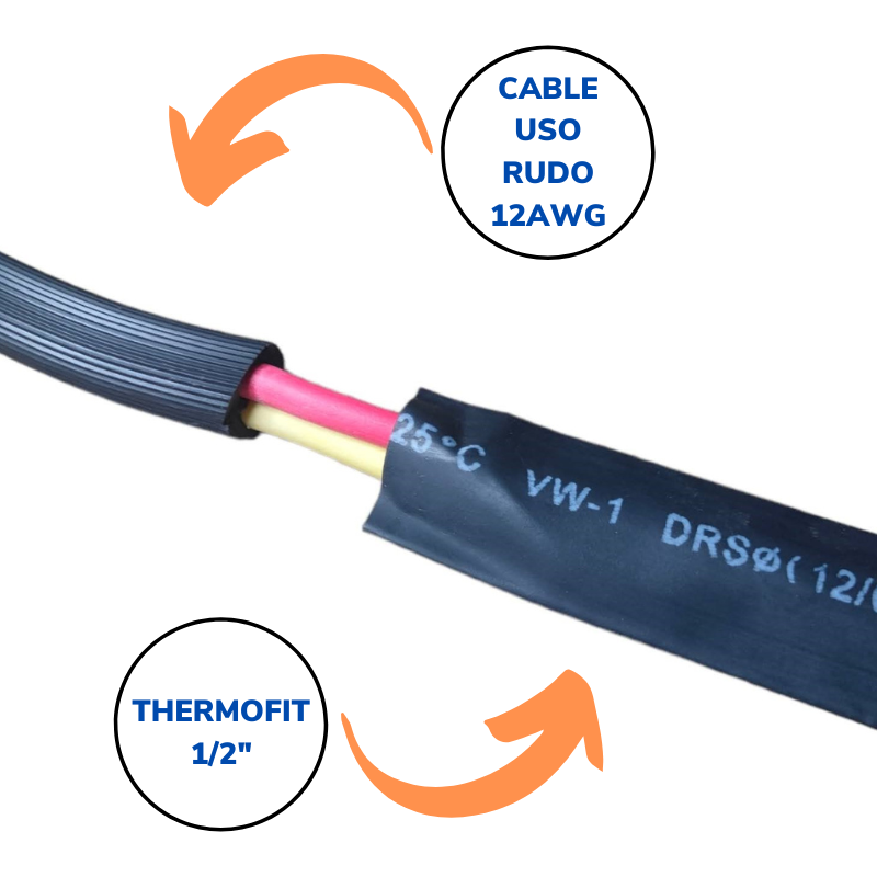 Tubo aislante termocontractil thermofit 1/2" Transparente | Termo encogido Termofit
