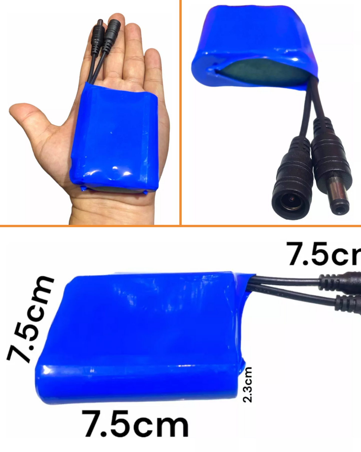 Batería recargable 12V 2A | Paquete de baterías 18650 recargable portátil