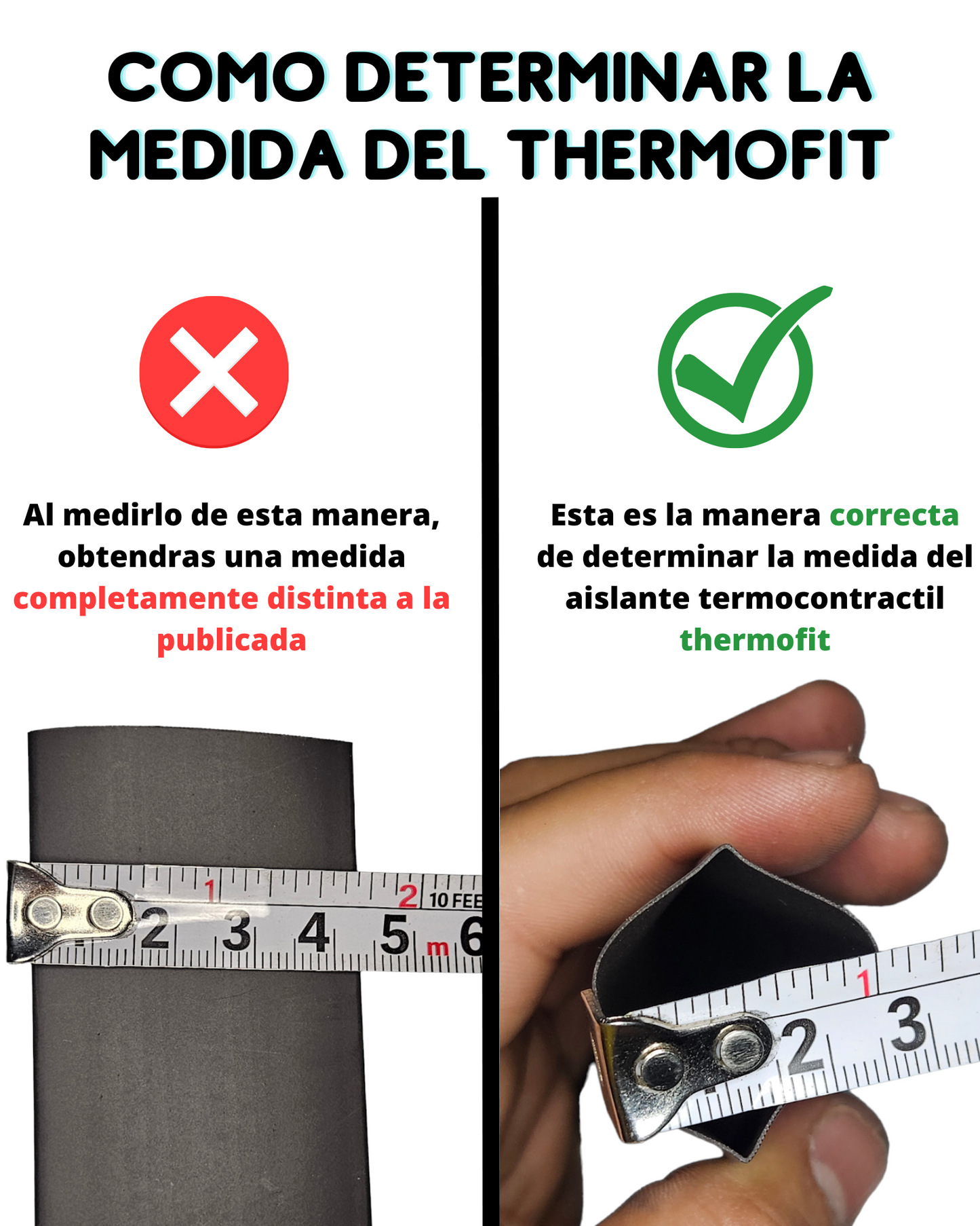 Tubo aislante termocontractil thermofit 1/8" Transparente | Termo encogido Termofit