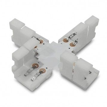 Cople X para tira LED de un solo color 3528 | Unión tipo X T L | Empalme tira de LED | Próximamente descontinuado