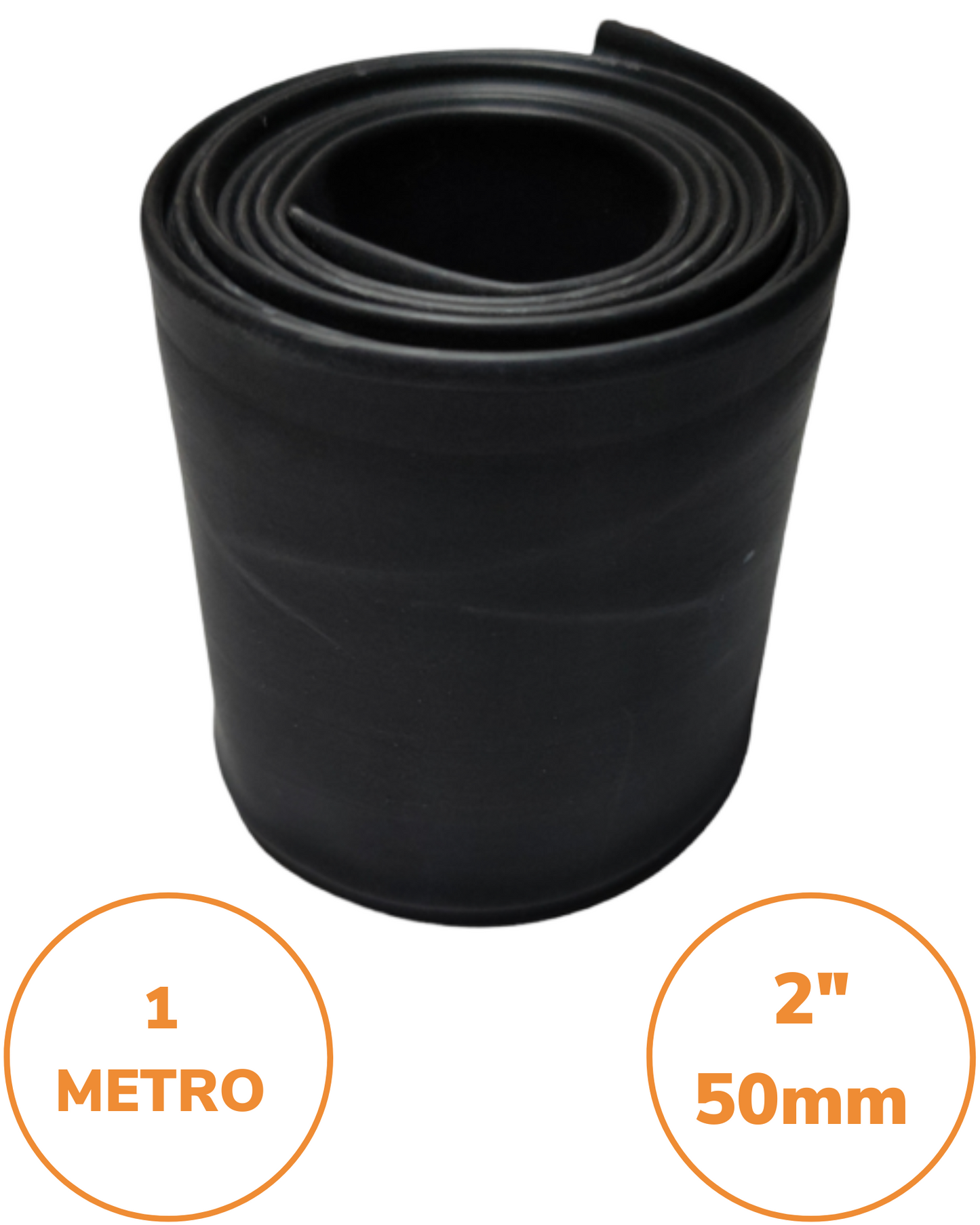 Tubo aislante eléctrico termocontractil 2" negro | Manguera termocontraible diámetro interno 50mm | Aislante eléctrico encogible al calor