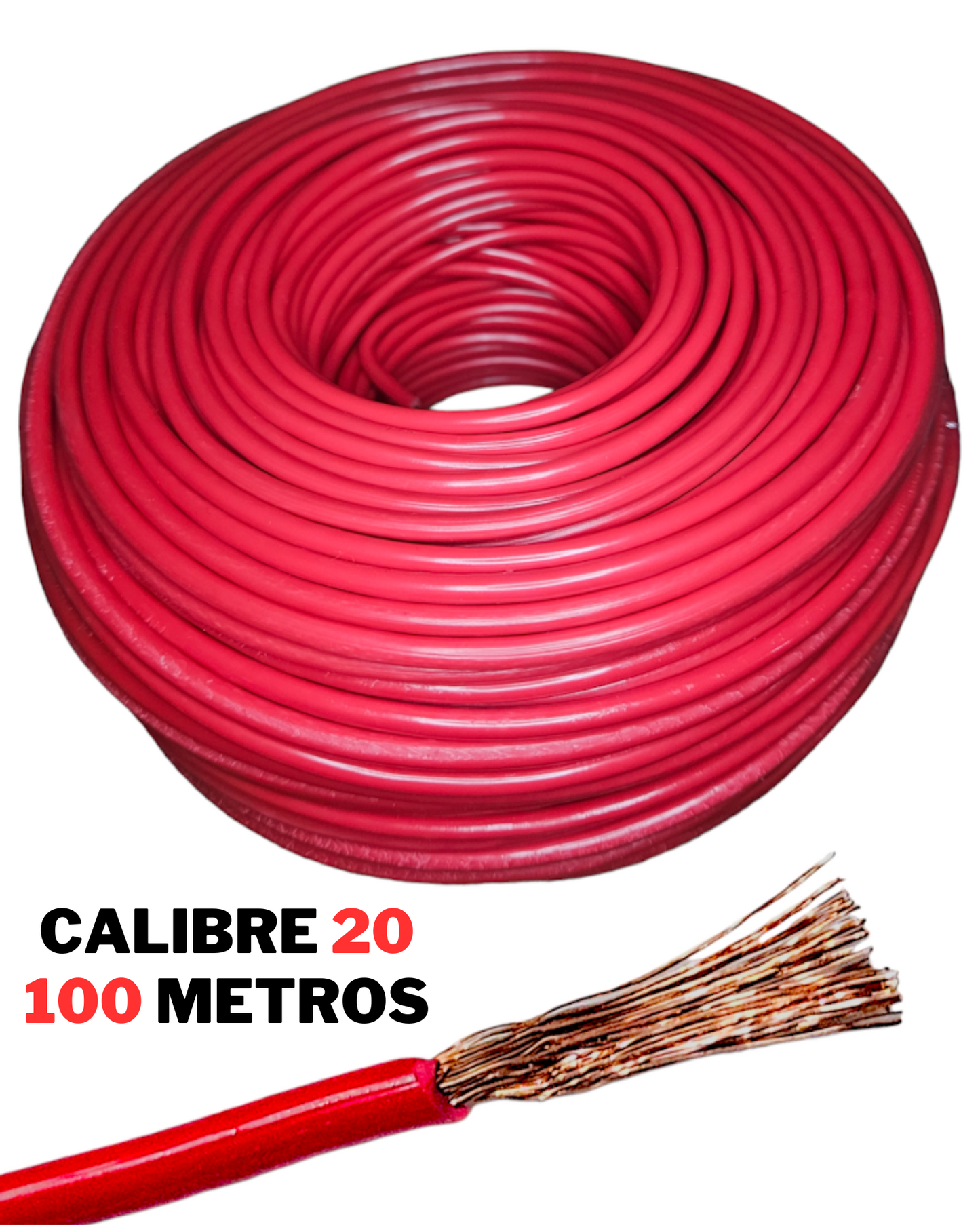 Cable THW eléctrico automotriz unipolar 100% cobre | Rollo de cable de un polo cobre mexicano natural
