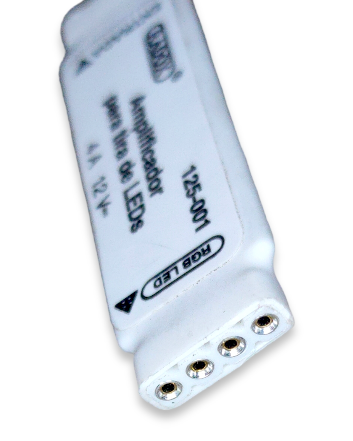 Amplificador de señal para tira de LED RGB 4 pines | Amplificador tira LED | Proximamente descontinuado