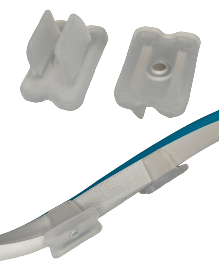 Grapa PVC para tira Neonflex 6x12mm | Grapa para sujetar tira de LED a pared
