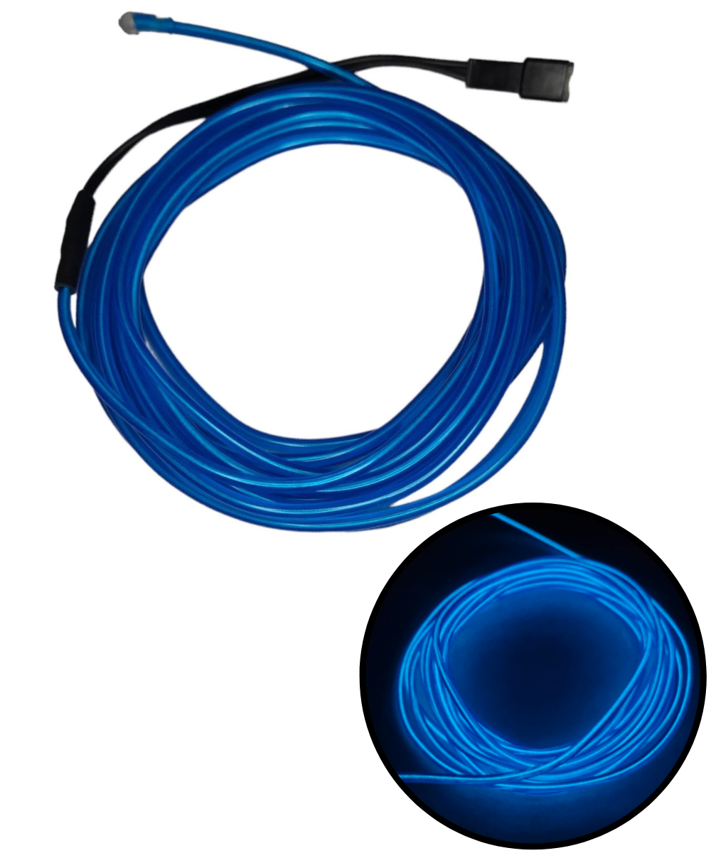 Hilo neón 3 metros | Hilo luminoso tipo neon decorativo 3V