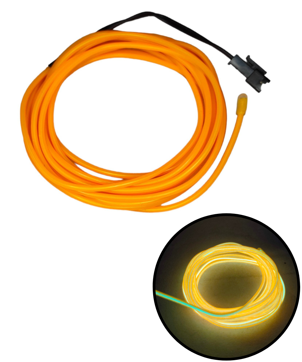 Hilo neón 3 metros | Hilo luminoso tipo neon decorativo 3V
