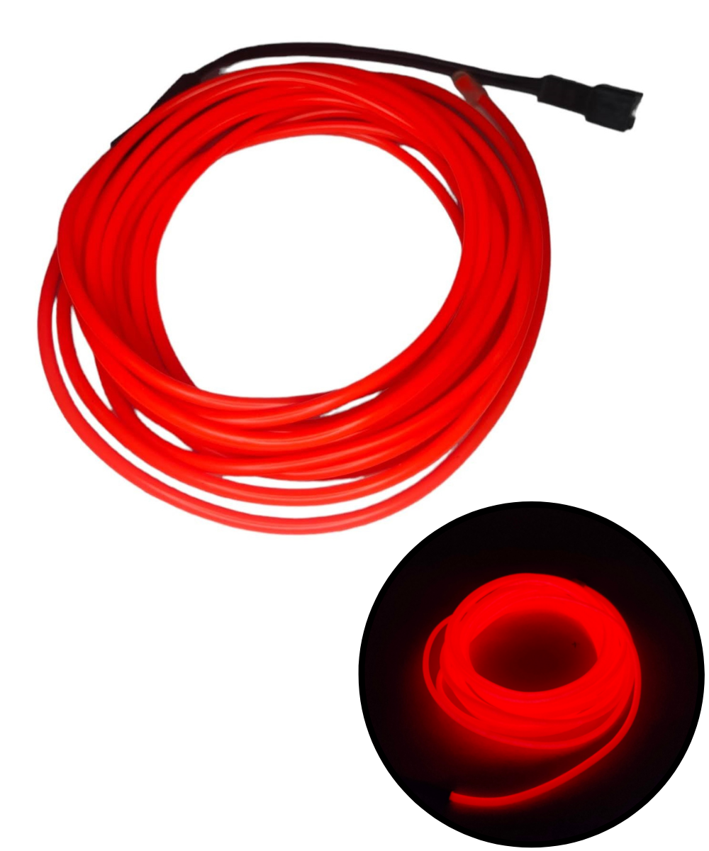 Hilo neón 3 metros | Hilo luminoso tipo neon decorativo 3V