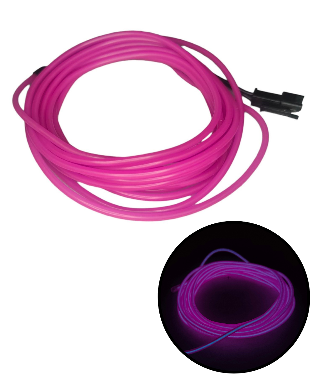 Hilo neón 3 metros | Hilo luminoso tipo neon decorativo 3V
